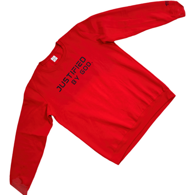 Justified By God Jumper Red